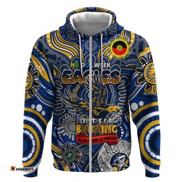 custom west coast eagles naidoc week 2024 hoodie mascot football