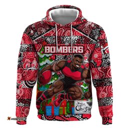 custom bombers football merry christmas hoodie indigenous australian art