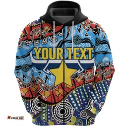 custom personalised cowboys indigenous zip hoodie