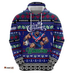 personalized new zealand warriors rugby xmas hoodie australia nrl mascot