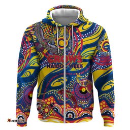 custom naidoc week 2024 crows hoodie aboriginal animals keep the fire burning