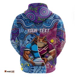 custom blues cockroaches and maroons cane toads hoodie state of origin aboriginal