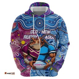 custom blues cockroaches and maroons cane toads hoodie state of origin aboriginal