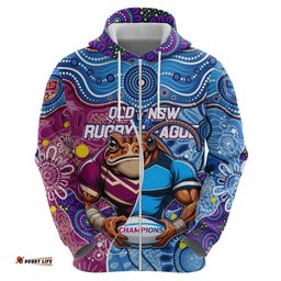 custom blues cockroaches and maroons cane toads hoodie state of origin aboriginal