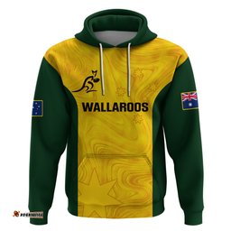 personalised australia rugby hoodie go wallaroos pacific simple version