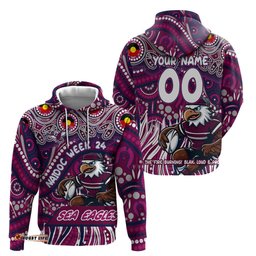 custom australia naidoc week 2024 hoodie sea eagles mascot keep the fire burning
