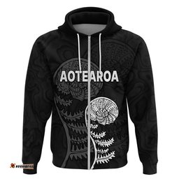 aotearoa silver fern zip up and pullover hoodie