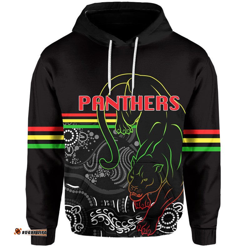 custom personalised panthers rugby champions indigenous style hoodie