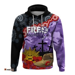 freo dockers football anzac hoodie aboriginal mix slouch hat