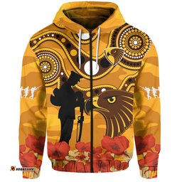 hawks football anzac hoodie indigenous mix poppy camouflage