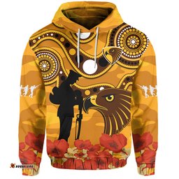 hawks football anzac hoodie indigenous mix poppy camouflage