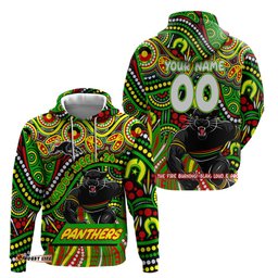 custom australia naidoc week 2024 hoodie penrith panthers mascot keep the fire burning