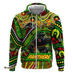 custom australia naidoc week 2024 hoodie penrith panthers mascot keep the fire burning