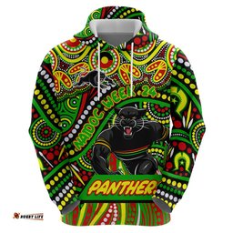 custom australia naidoc week 2024 hoodie penrith panthers mascot keep the fire burning