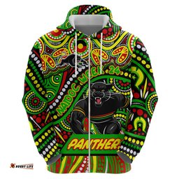 custom australia naidoc week 2024 hoodie penrith panthers mascot keep the fire burning