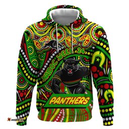 custom australia naidoc week 2024 hoodie penrith panthers mascot keep the fire burning
