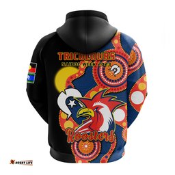 roosters rugby naidoc hoodie tricolours for our elders indigenous art