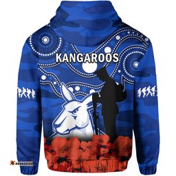 north melbourne football anzac hoodie kangaroos aboriginal mix poppy camouflage
