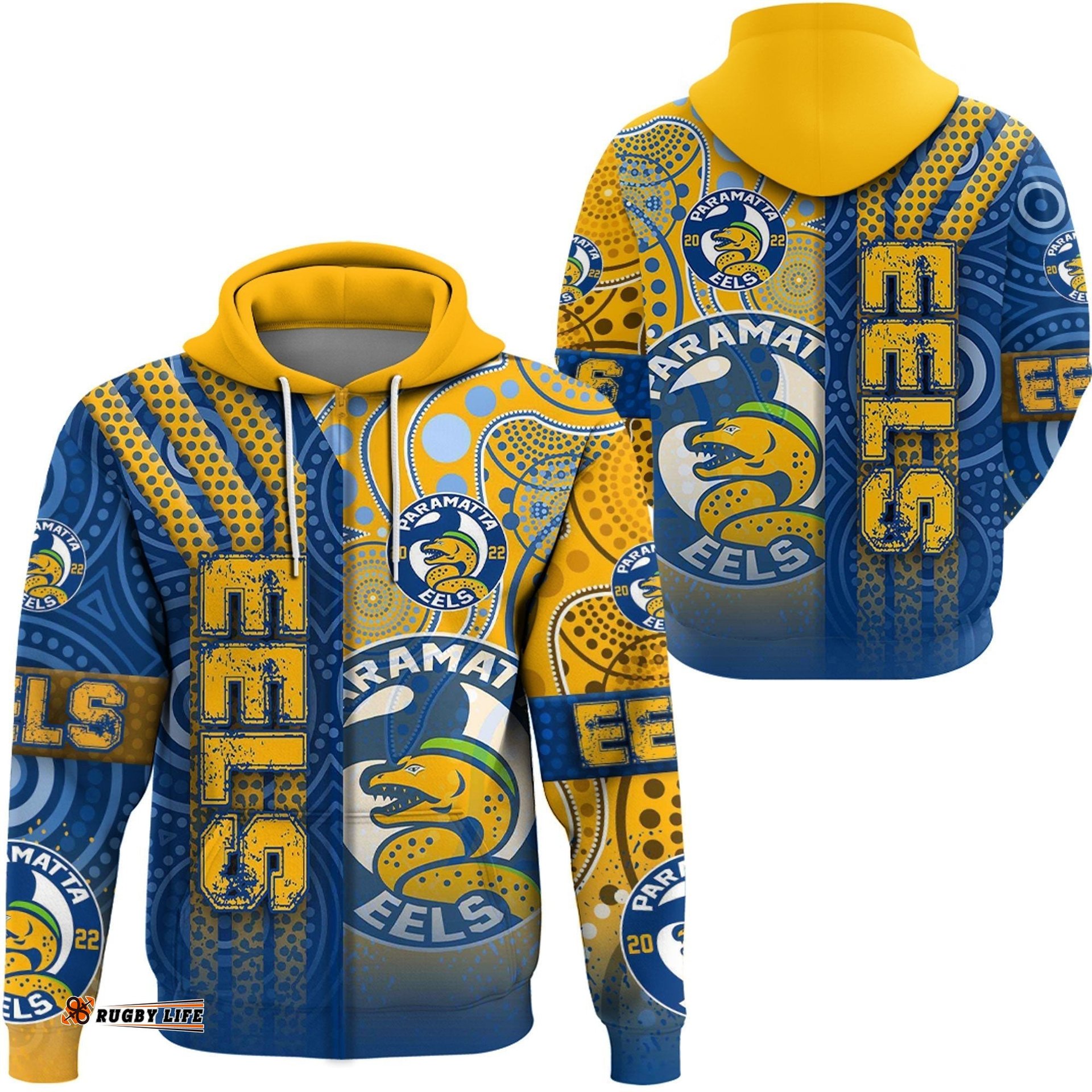 clothing parramatta eels sporty style zip hoodie