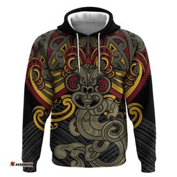 maori hei tiki tribal tattoo hoodie