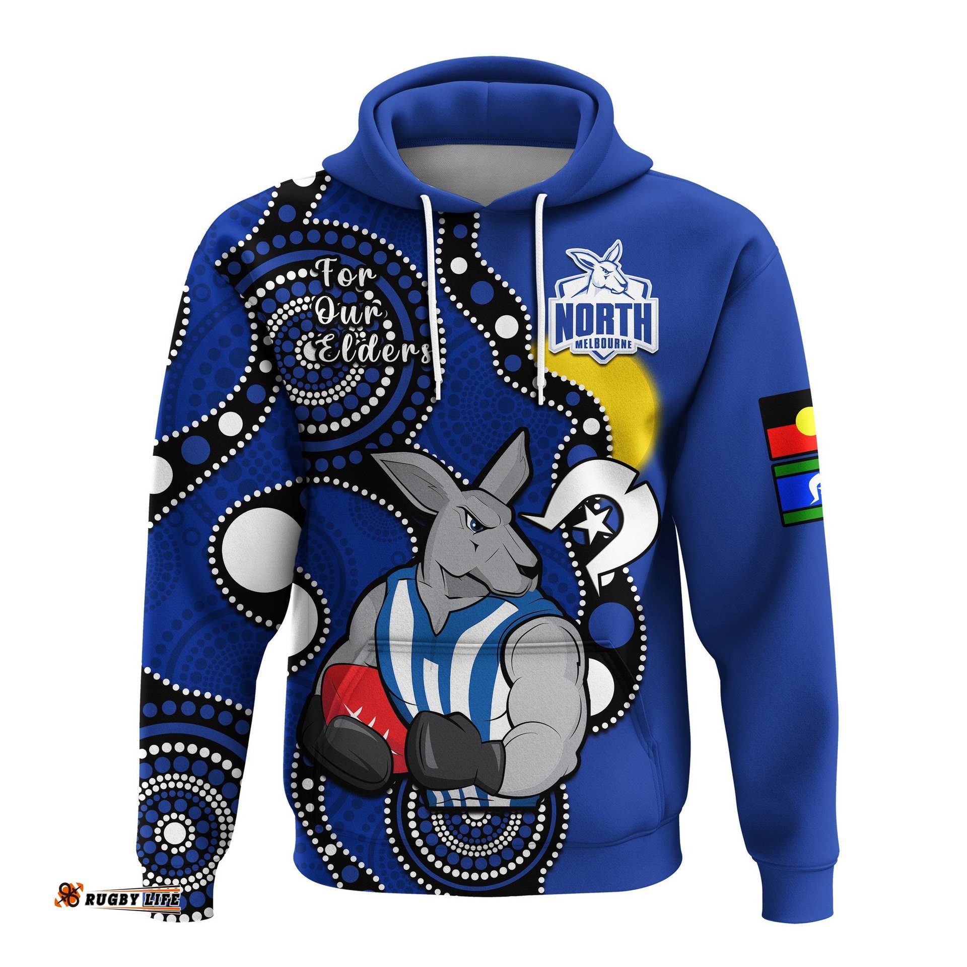 north melbourne football naidoc hoodie roos for our elders indigenous