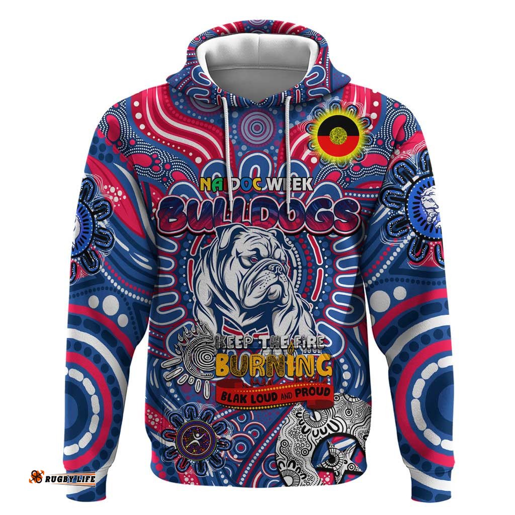 custom western bulldogs naidoc week 2024 hoodie mascot football
