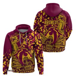 nrl anzac broncos hoodie camouflage