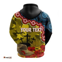 gc suns football anzac hoodie aboriginal mix slouch hat
