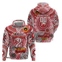 custom sydney swans naidoc week 2024 hoodie mascot football