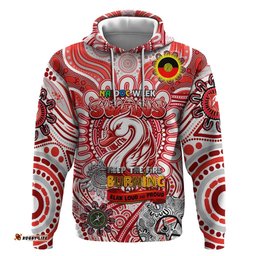 custom sydney swans naidoc week 2024 hoodie mascot football