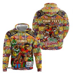 custom suns football merry christmas hoodie indigenous australian art