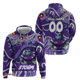 custom australia naidoc week 2024 hoodie melbourne storm mascot keep the fire burning