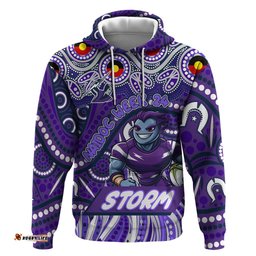 custom australia naidoc week 2024 hoodie melbourne storm mascot keep the fire burning