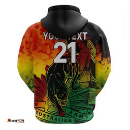 custom text and number nrl anzac panthers hoodie camouflage