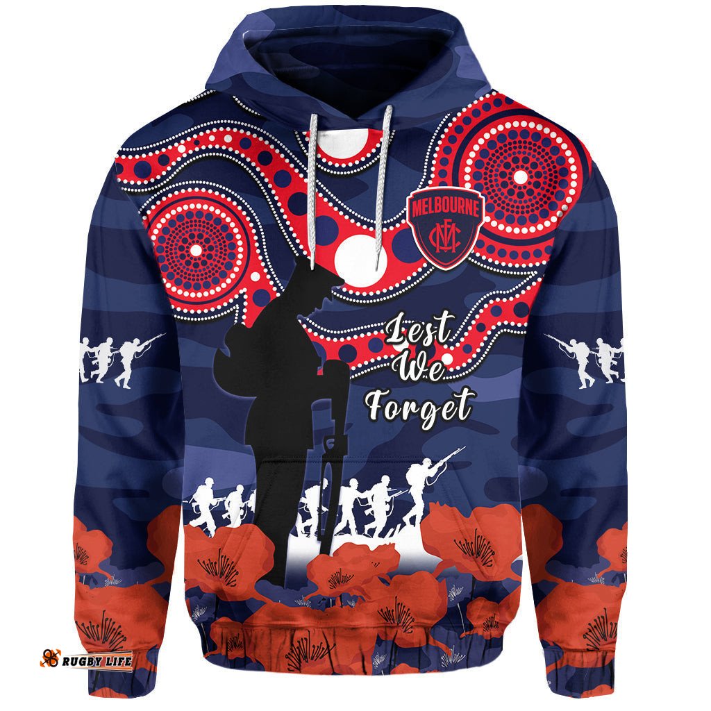 melbourne football anzac hoodie demons aboriginal mix poppy camouflage