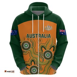 custom australia rugby hoodie wallabies indigenous art