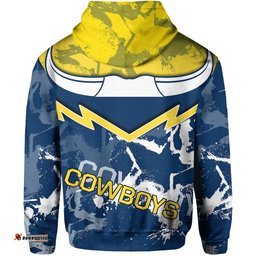 custom personalised cowboys zip hoodie