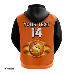 custom text and number perth scorchers cricket hoodie est 2011 sporty version