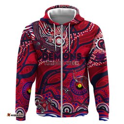 custom naidoc week 2024 demons hoodie aboriginal animals keep the fire burning