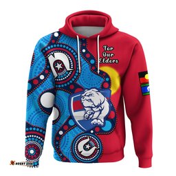 custom text and number western bulldogs football naidoc hoodie indigenous for our elders