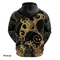 black and gold aotearoa whai hoodie nz stingrays maori curves style