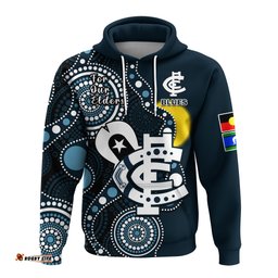 carlton football naidoc hoodie blues for our elders indigenous art