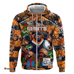 custom giants football merry christmas hoodie indigenous australian art