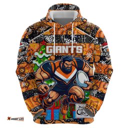 custom giants football merry christmas hoodie indigenous australian art