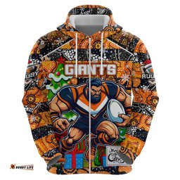 custom giants football merry christmas hoodie indigenous australian art