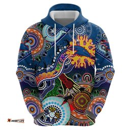 custom naidoc week 2024 adelaide crows hoodie australia aboriginal dot painting