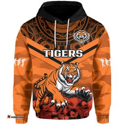 tigers rugby anzac rugby hoodie camouflage mix indigenous