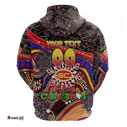 merry christmas afl gold coast suns hoodie aboriginal santa football mascot