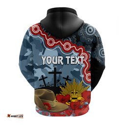 the blues football anzac hoodie aboriginal mix slouch hat