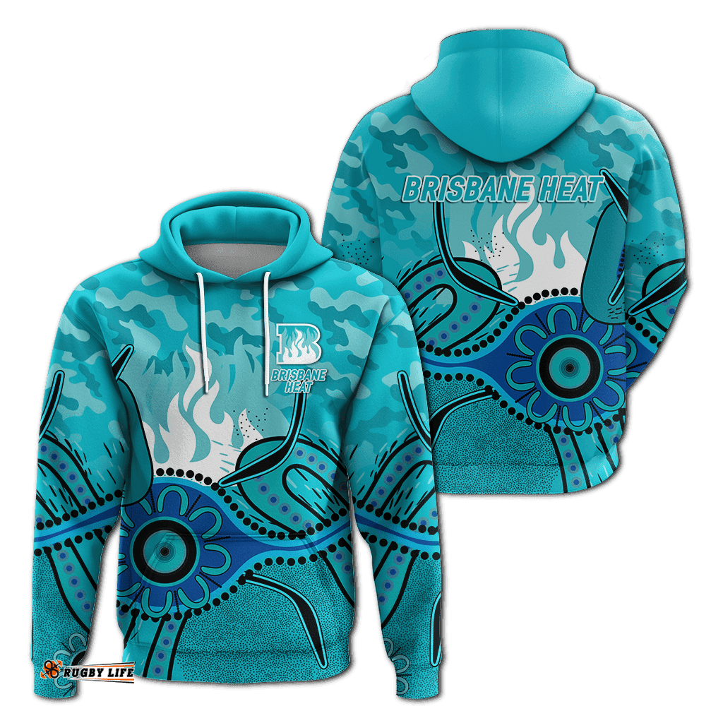 brisbane heat cricket anzac day aboriginal hoodie